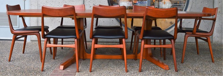 Danish Modern Large Teak 1960s Oval Two-Leaf Dining Table by NO Moller for Gudme - Image 5