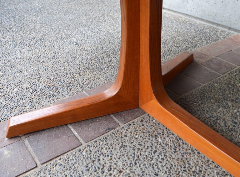 Danish Modern Large Teak 1960s Oval Two-Leaf Dining Table by NO Moller for Gudme - Image 8