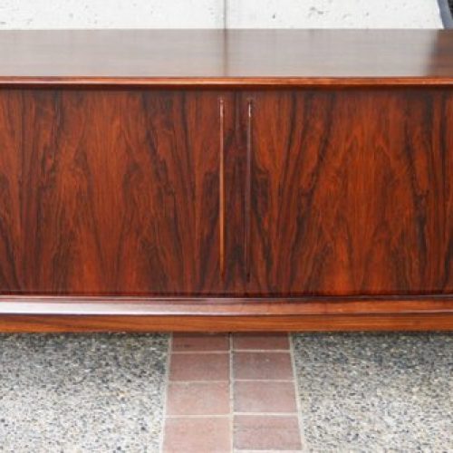 Arne Vodder Rosewood Bow Front Buffet with Teak Interior & Finger Jointed Drawers