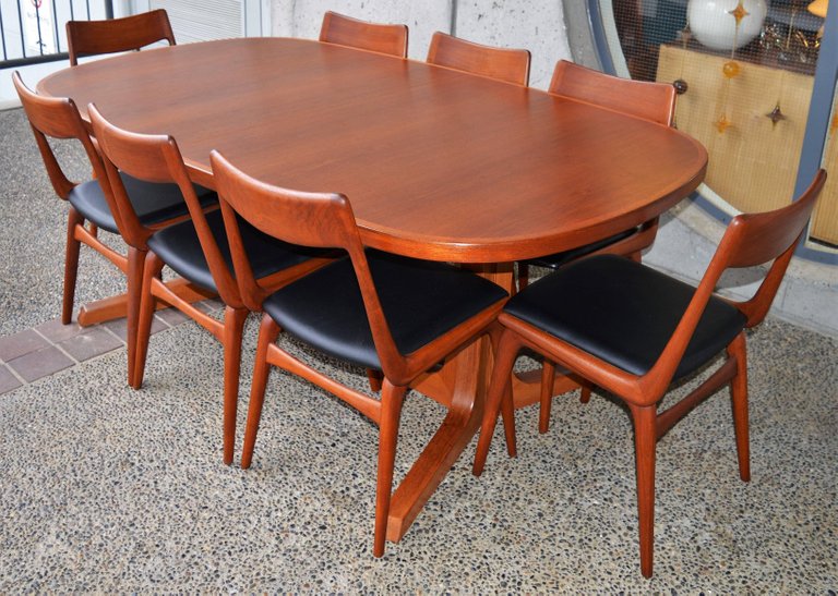 Danish Modern Large Teak 1960s Oval Two-Leaf Dining Table by NO Moller for Gudme - Image 13