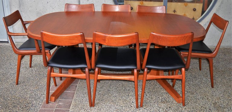 Danish Modern Large Teak 1960s Oval Two-Leaf Dining Table by NO Moller for Gudme - Image 14