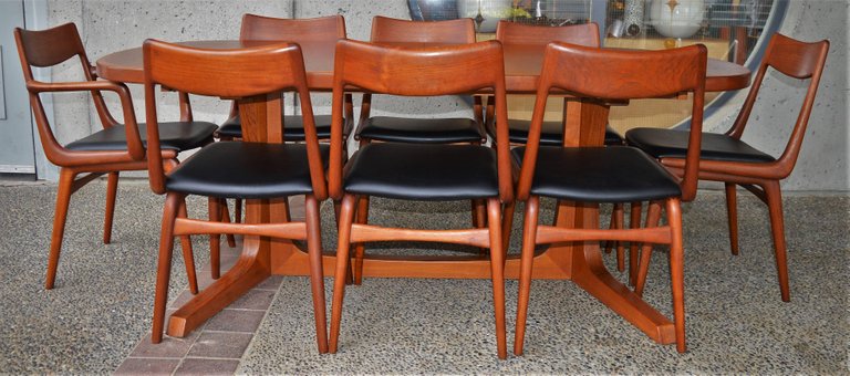 Danish Modern Large Teak 1960s Oval Two-Leaf Dining Table by NO Moller for Gudme - Image 15
