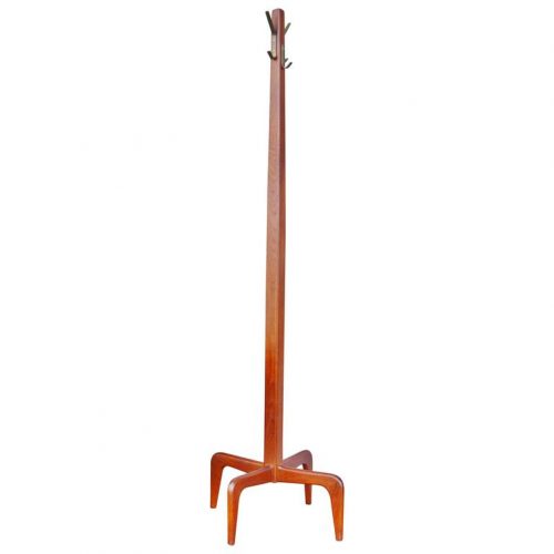 Danish Modern Solid Teak Coat Stand / Hat Tree
