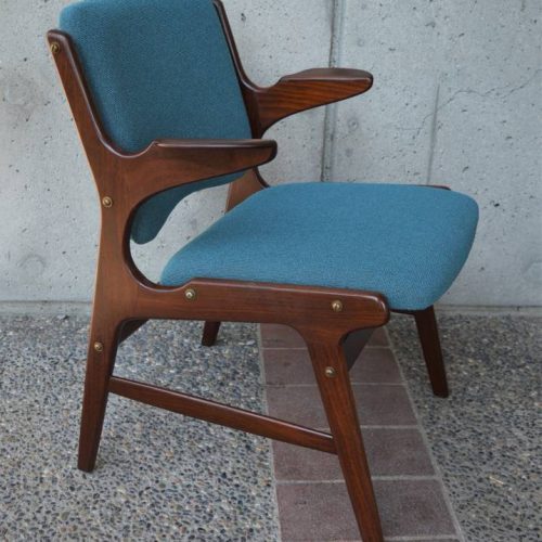 1950s Danish Afromosia TEAK sculptural ARMCHAIR by Arne Hovmand Olsen