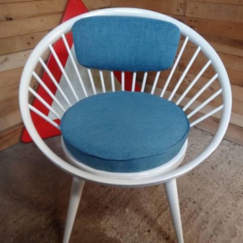 Danish Modern Bicycle Rim/Circle CHAIR by Yngve Ekström