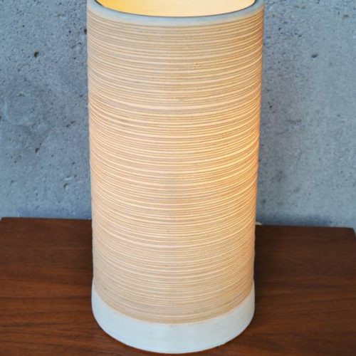 Uber rare MCM Lotte Bostlund FIBERGLASS cylinder LAMP soft glow