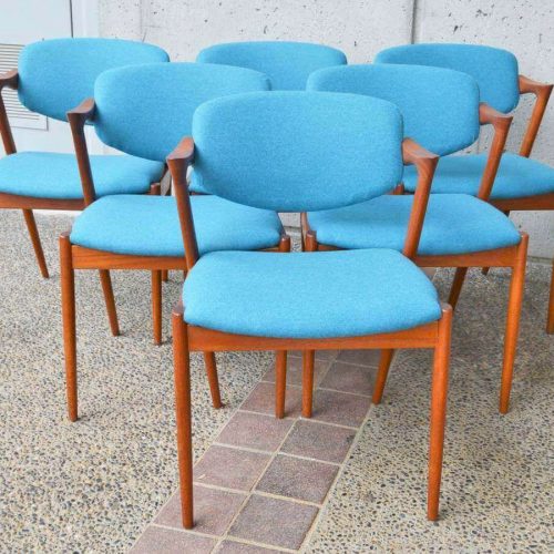 Hot set 6 Danish Modern TEAK Model 42 Z DINING CHAIRS Kai Kristiansen