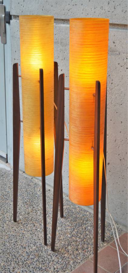 Killer TEAK GOLD ROCKET FLOOR LAMP by Terence Conran - Image 2