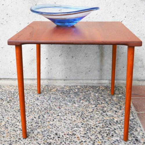 Minimalist Danish Mod SOLID TEAK SIDE TABLE by Hvidt&Molgaard-Nielsen