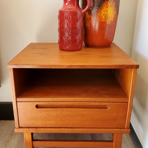 Nils Jonsson Teak 1 Drawer Side or Bedside Table