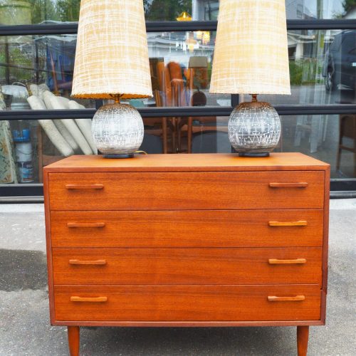 Quality Teak 4 Drawer Dresser by Kai Kristiansen for Feldballs Mobelfabrik