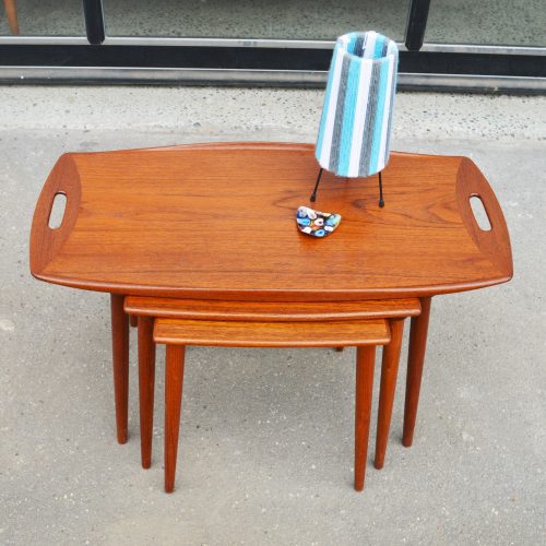 Set of 3 Sultry Teak Nesting Tables by Jens Quistgaard