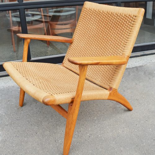 Iconic Hans Wegner CH25 Oak & Papercord Lounge Chair
