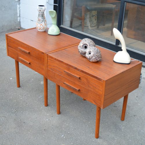 Cubic Pair of 2 Drawer Bedside Tables by PBJ Mobler