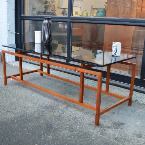 Minimalist Architectural Teak Coffee Table by Henning Norgaard for Komfort