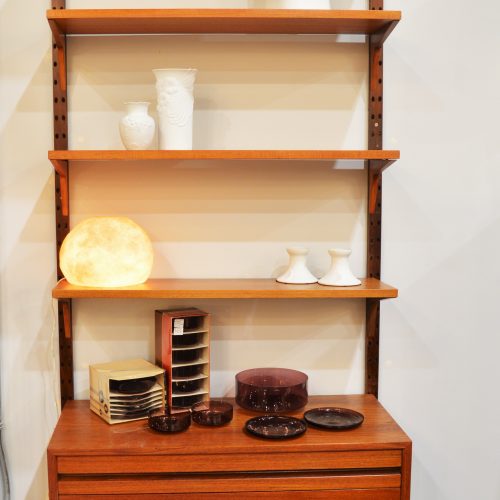 Teak 1 Bay Royal Cado System Modular Wall Unit w/ 3 Drawer Dresser