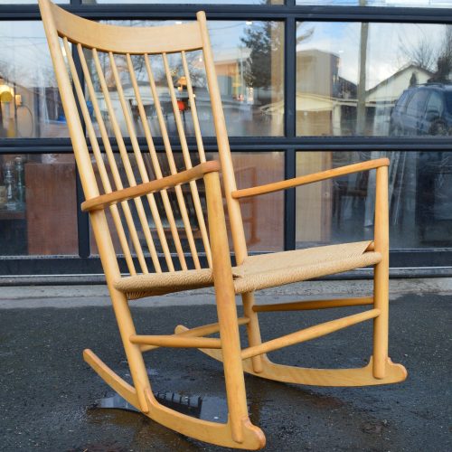 -50% Hans Wegner J16 Solid Beech Rocking Chair w/ Woven Seat for FDB