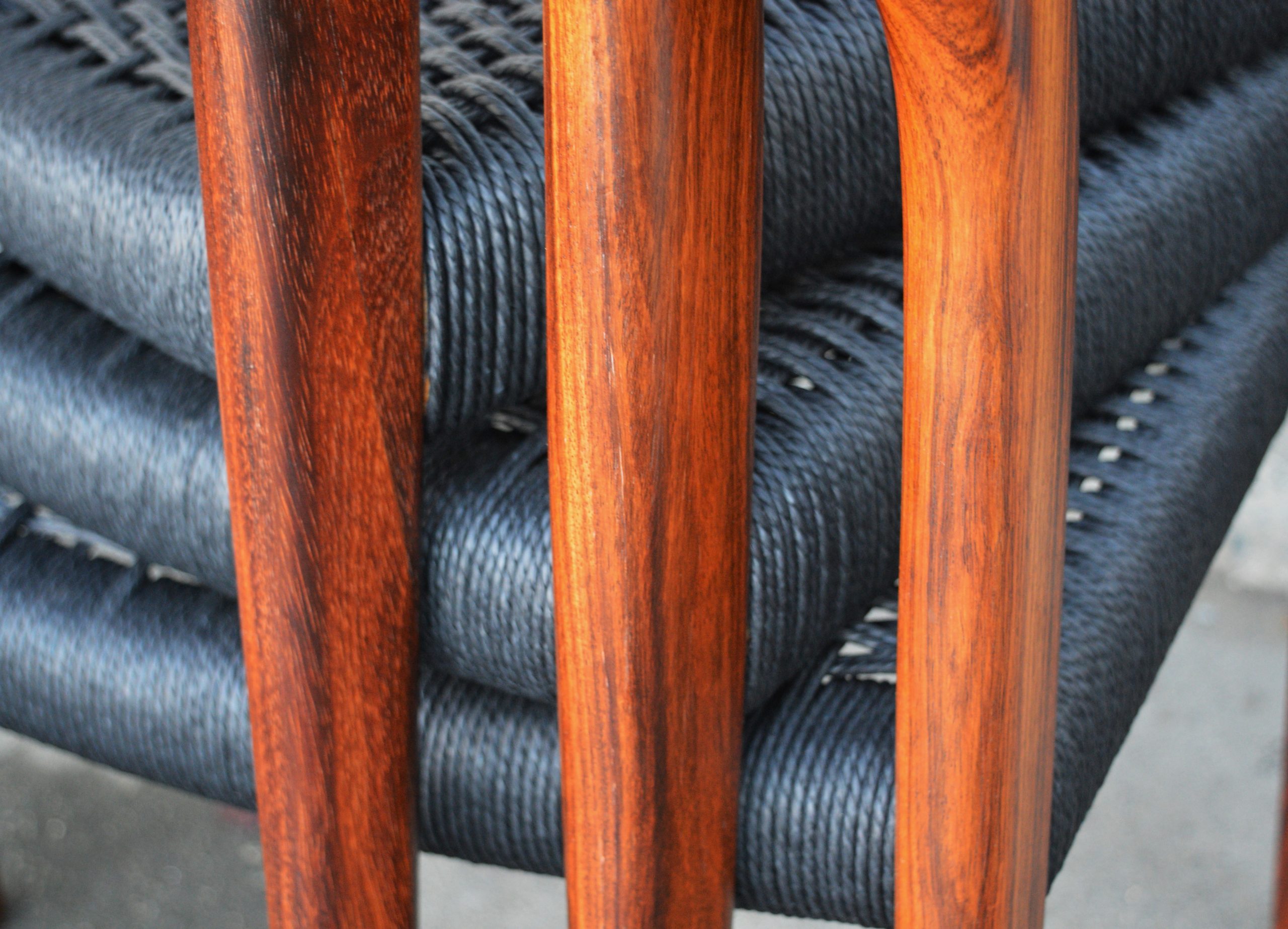 Incredible Set of 6 Rosewood NO Moller Model 71 Dining Chairs Newly Woven Seats - Image 7